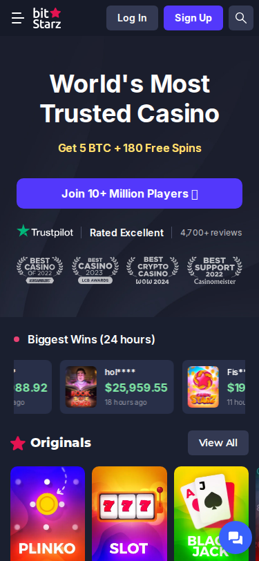 Bitstarz Casino mobile screenshot